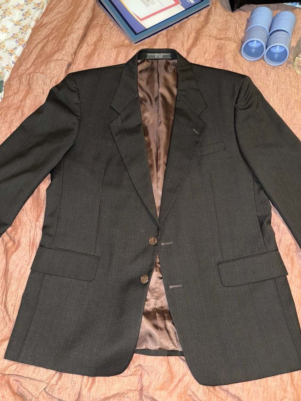 Dario di Napoli 100% Wool Pinstripe Blazer Jacket Mens 42R